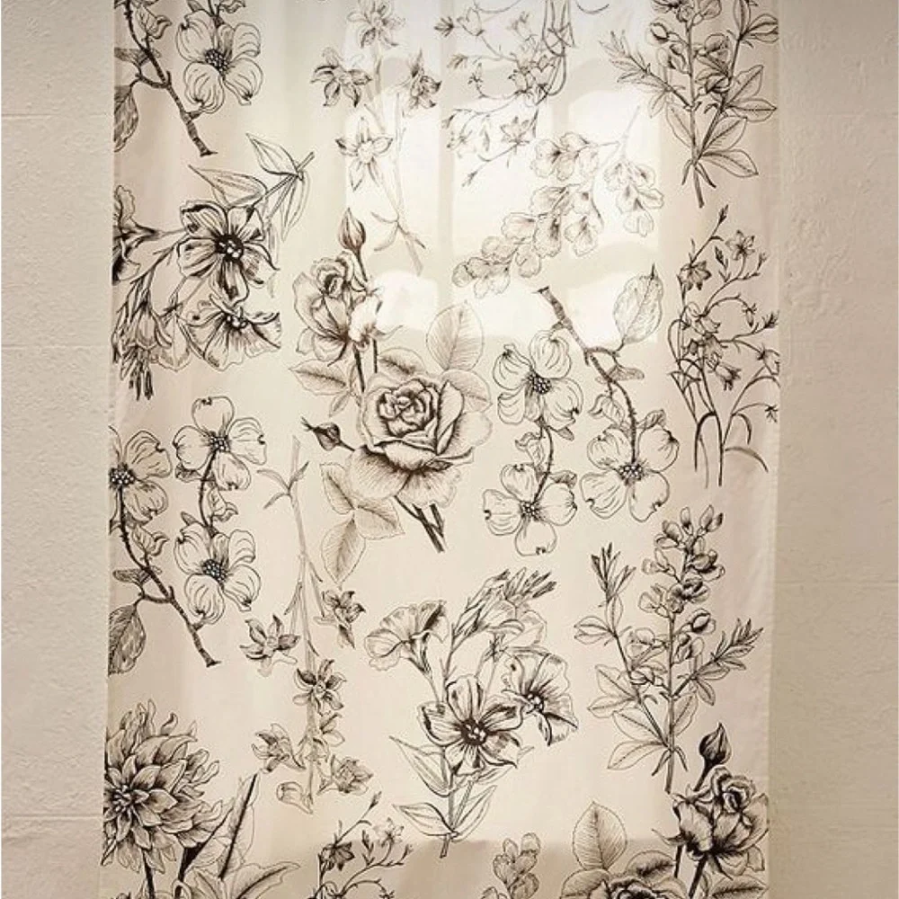 urban outfitters Makenna Etched Floral Blackout Window Curtain